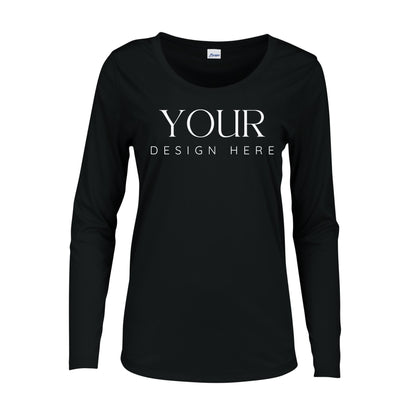 Custom Ladies Fit Performance Shirt: Personalized Lightweight Crewneck