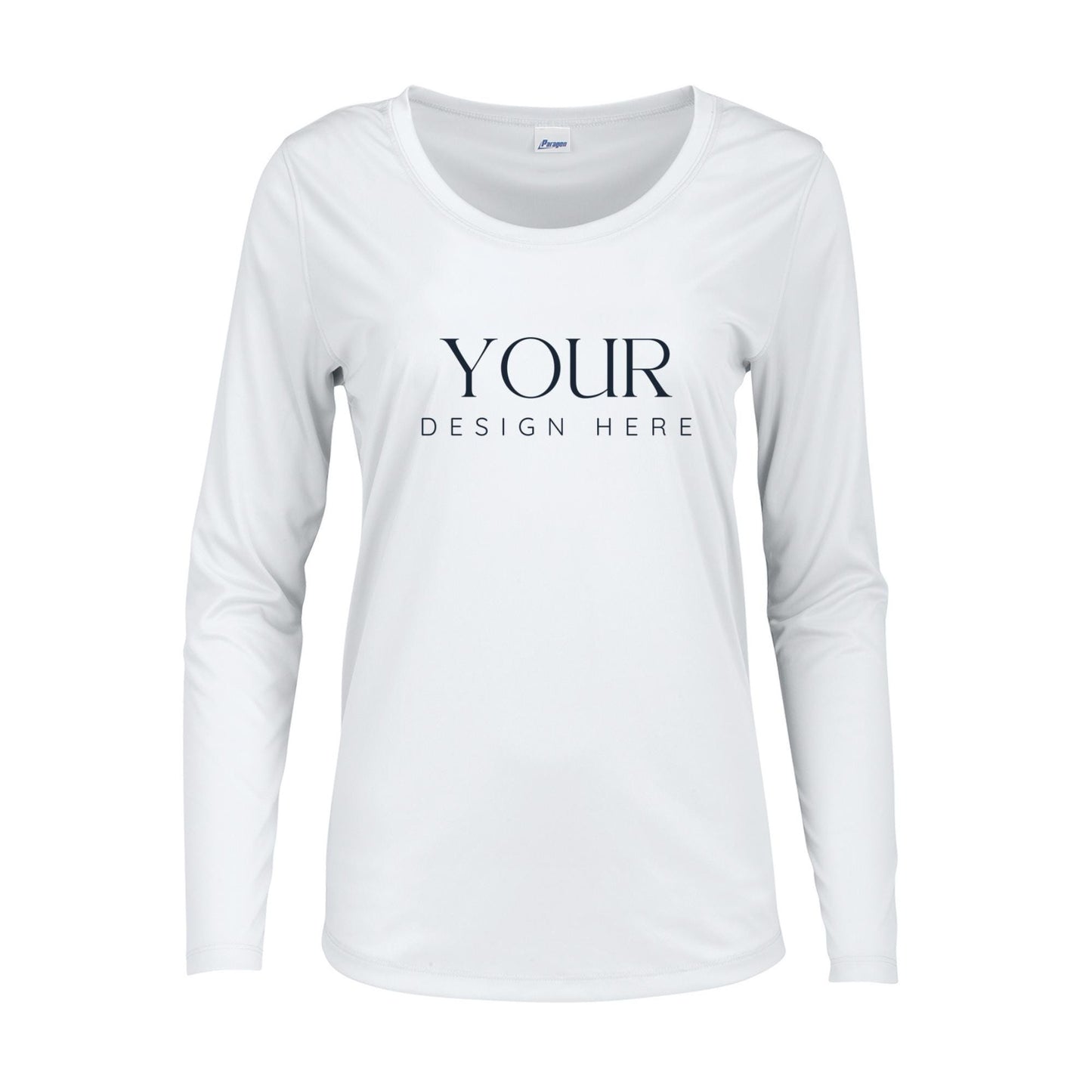 Custom Ladies Fit Performance Shirt: Personalized Lightweight Crewneck
