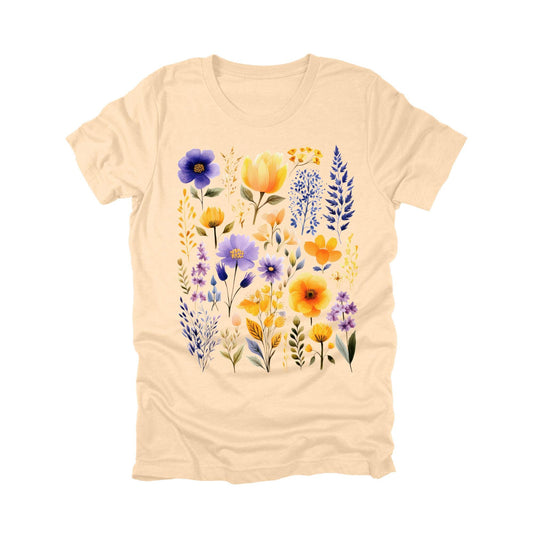Wildflower T-shirt, Floral Tee, Yellow and Purple Flower Top, Botanical Graphic Shirt, Nature-Inspired Outfit