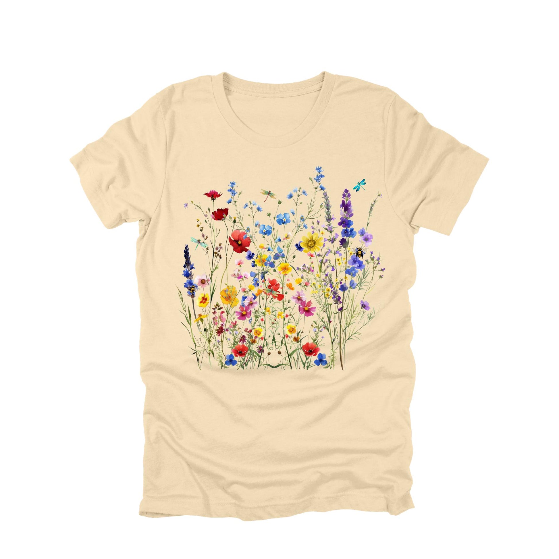 Spring Floral Graphic Tee, Lightweight Cotton