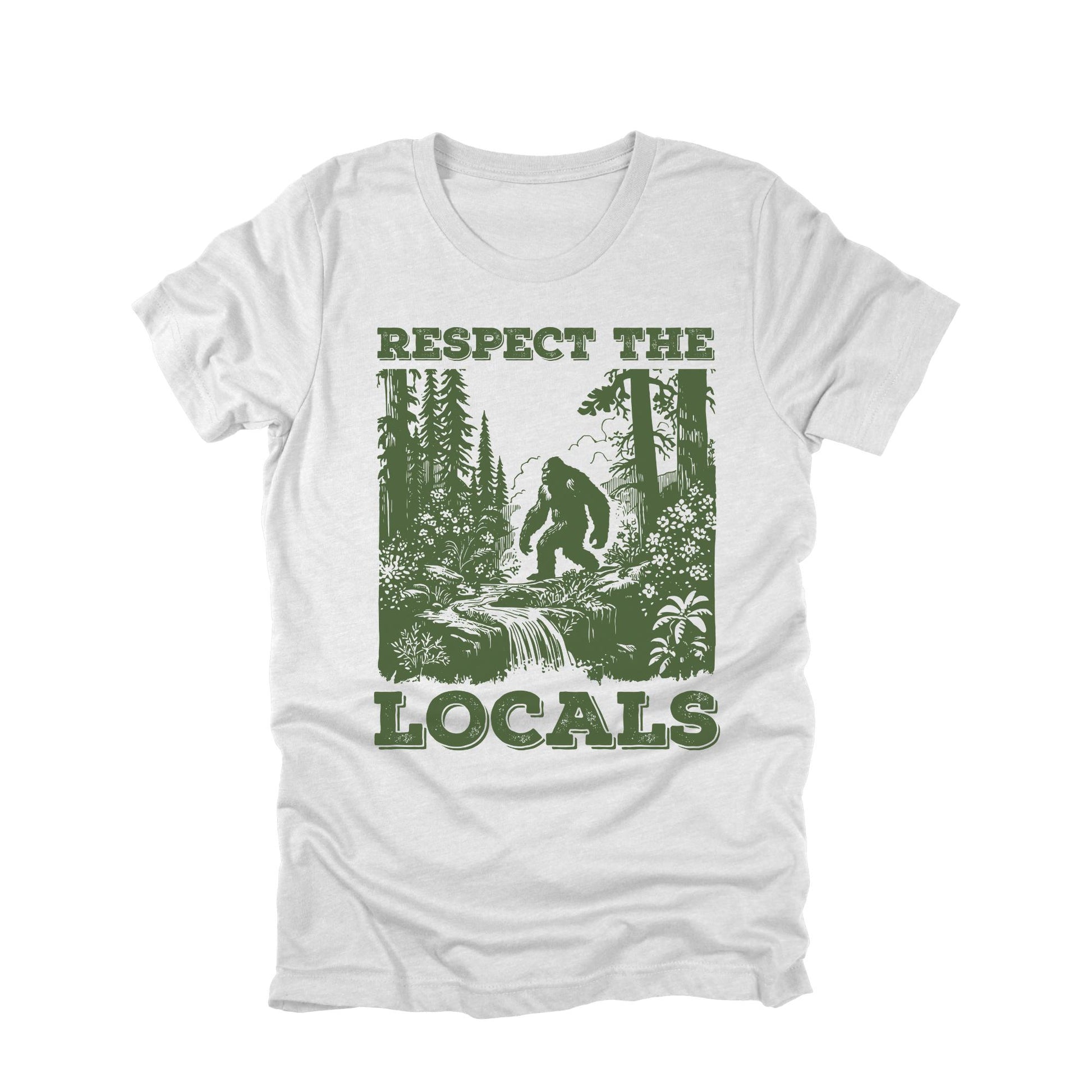 Respect the Locals Bigfoot Shirt, Sasquatch Shirt, Funny Bigfoot Tee, Bigfoot Hiking Shirt, Sasquatch Graphic Tee, Camping Shirt