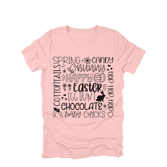 Happy Easter Shirt, Cute Easter Words Shirt, Easter Bunny Chick Egg Hunt Tee, Spring Easter Graphic Tee, Easter Holiday Shirt