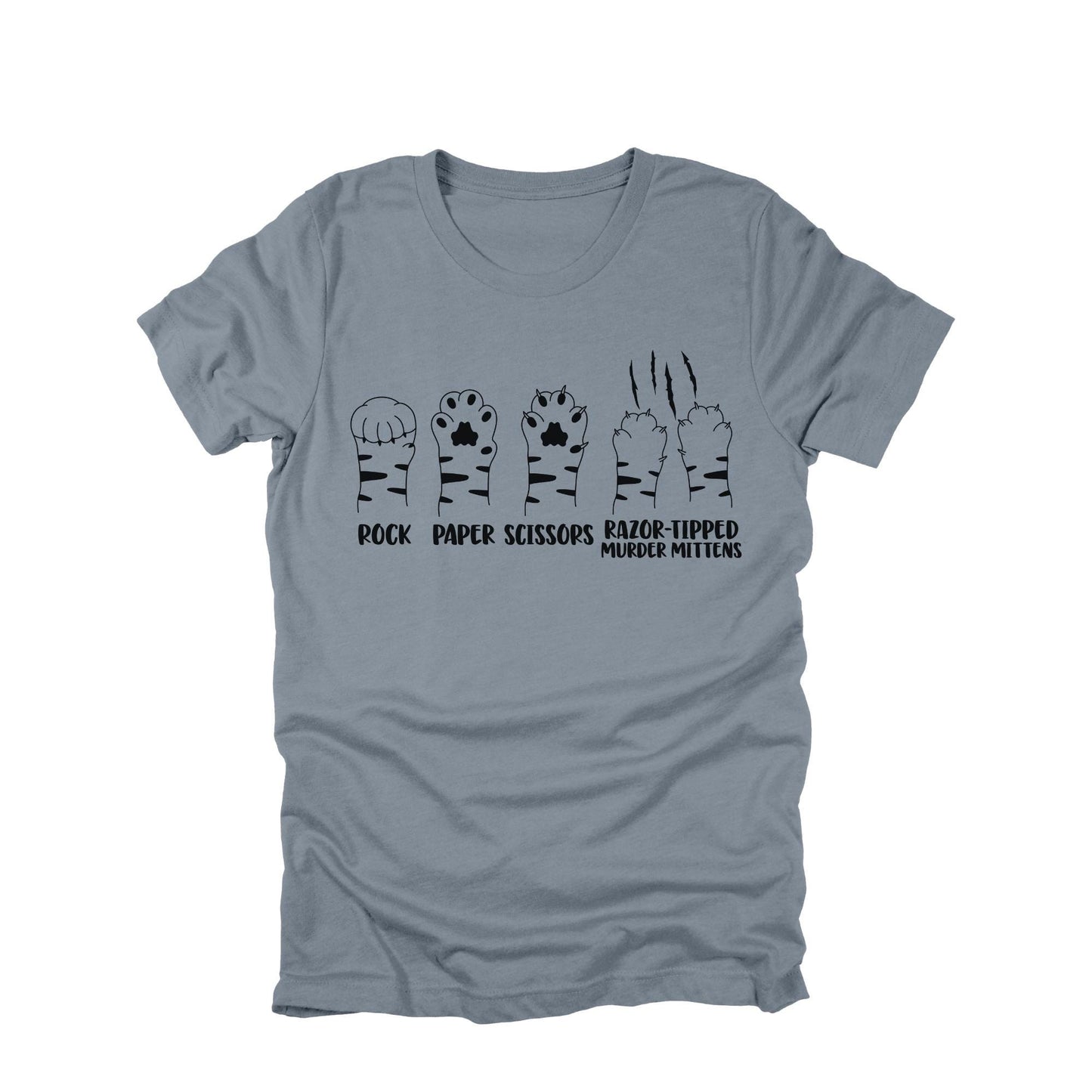 Rock Paper Scissors Razor Tipped Murder Mittens Shirt, Funny Cat Shirt, Cat Lover Humor Tee, Sarcastic Cat Graphic Tee, Cat Owner Shirt