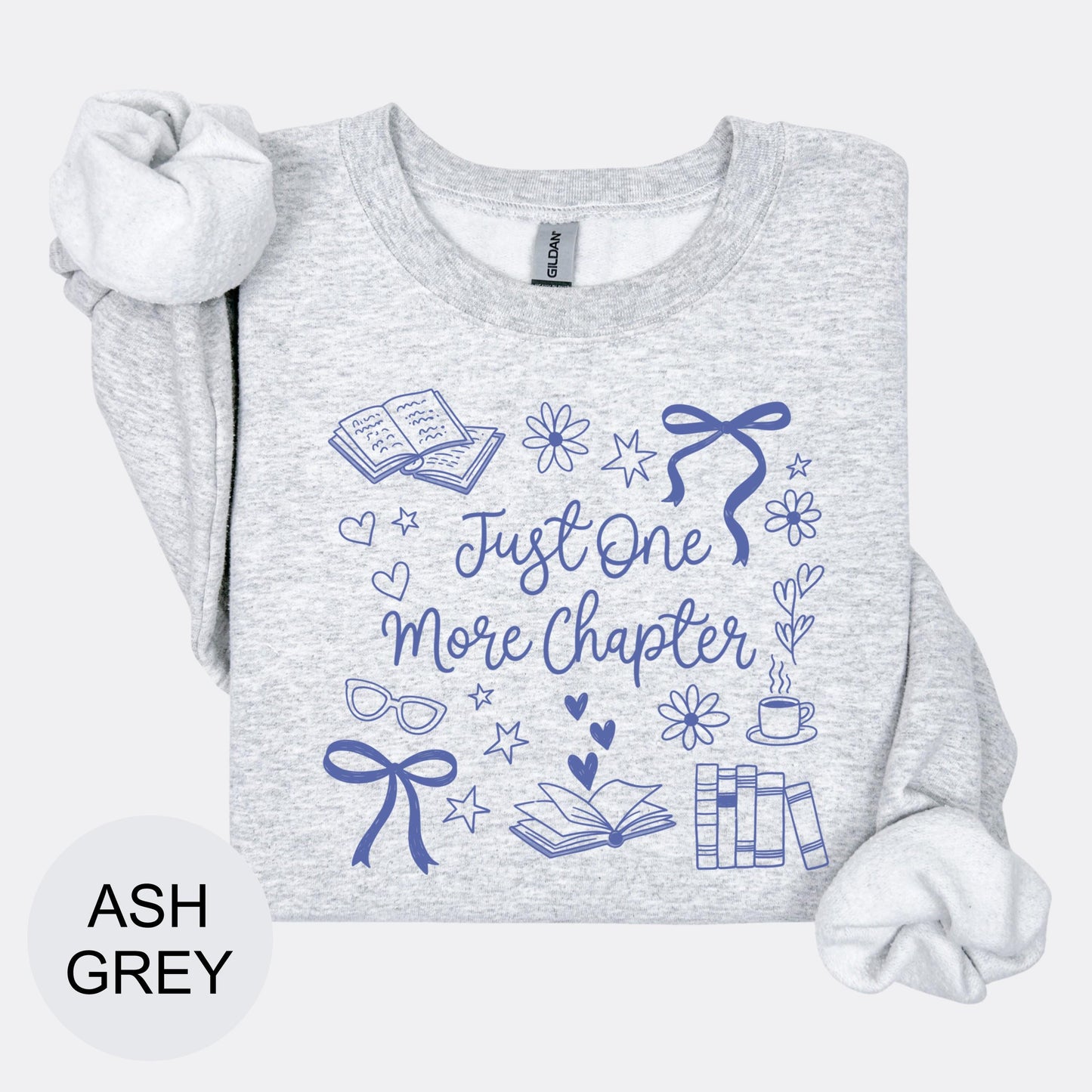 Just One More Chapter Shirt Book Lover T-Shirt Cozy Reading Sweatshirt Cute Reader Tee Bookworm Gift Literary Top for Women