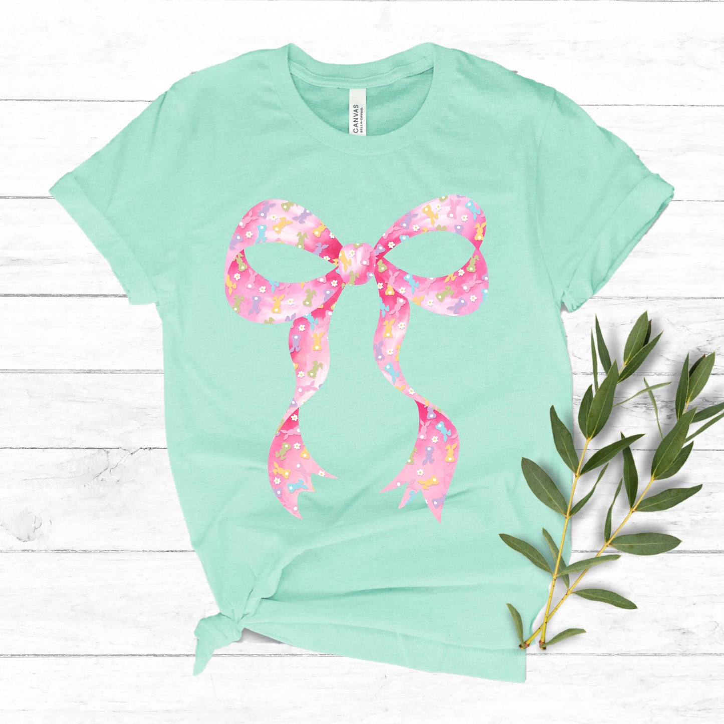 Easter Shirt Big Pink Coquette Bow - Kids Easter T-shirt Adult, Youth, Toddler Soft, Comfortable Cotton Tee