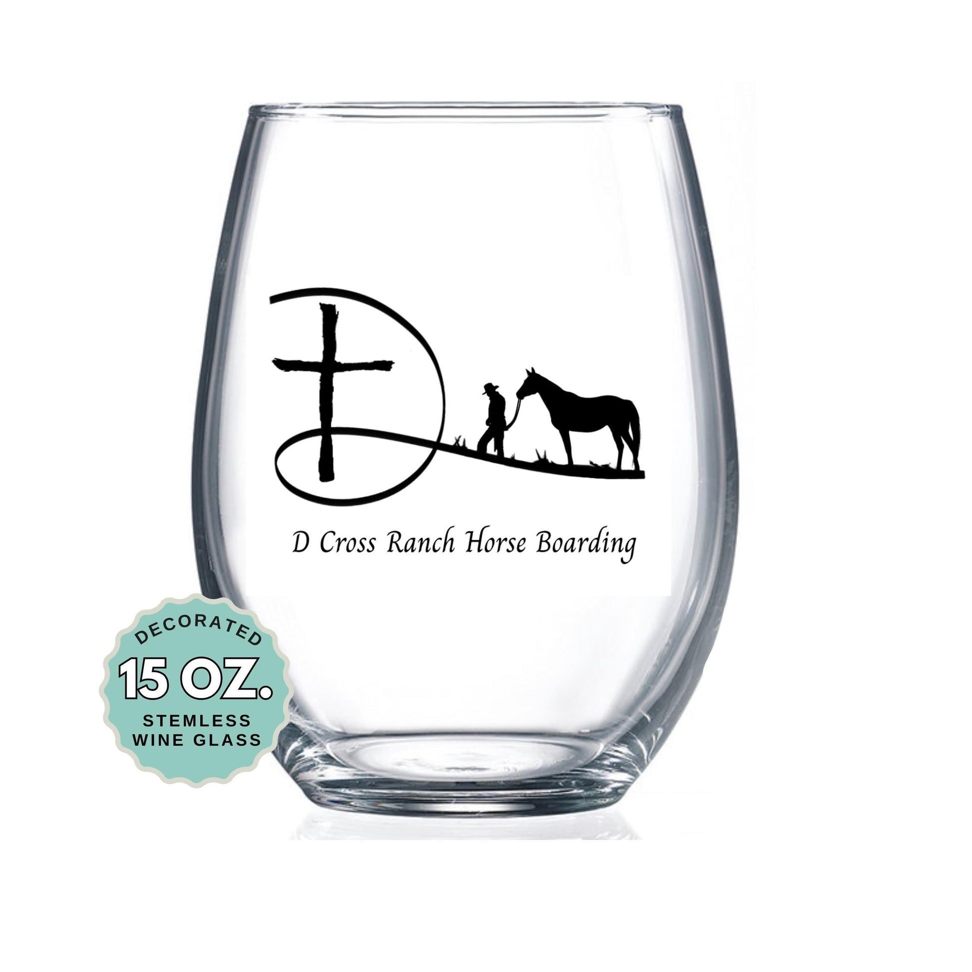 Custom Logo wine glass personalized 15 oz stemless printed wine glass, Your Logo