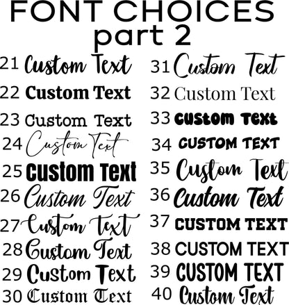 a collection of font choices, including various custom text styles, for use in graphic design or other creative projects.