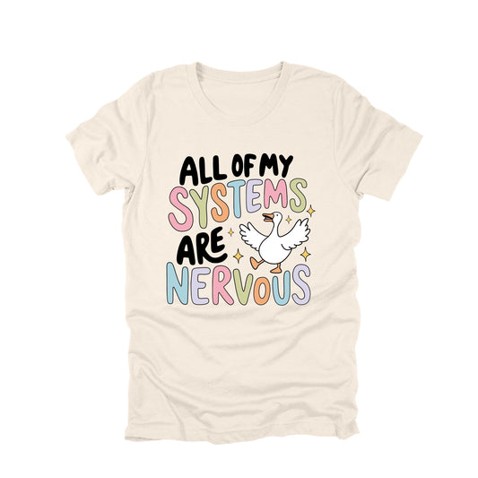 Funny Anxiety Shirt All Of My Systems Are Nervous Goose Humor Graphic Tee
