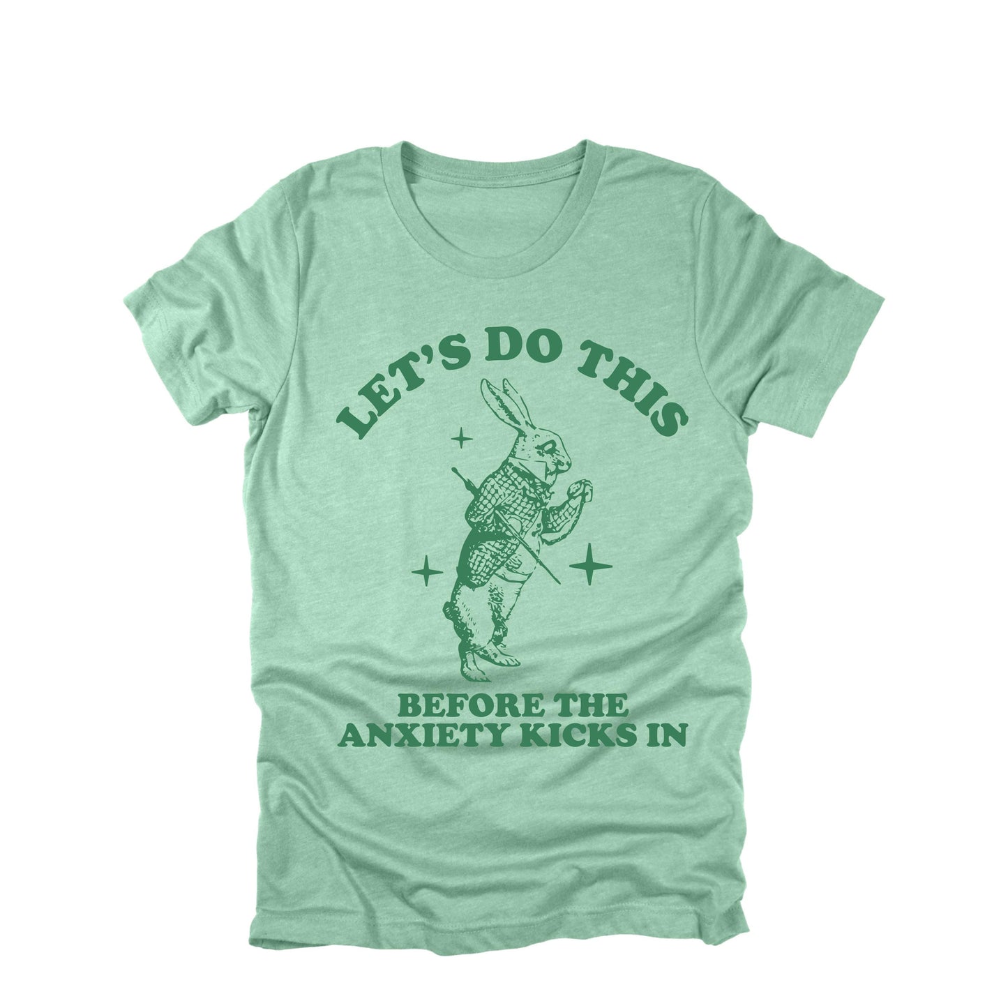 Lets Do This Before The Anxiety Kicks In Rabbit Shirt Funny Anxiety Humor Tee