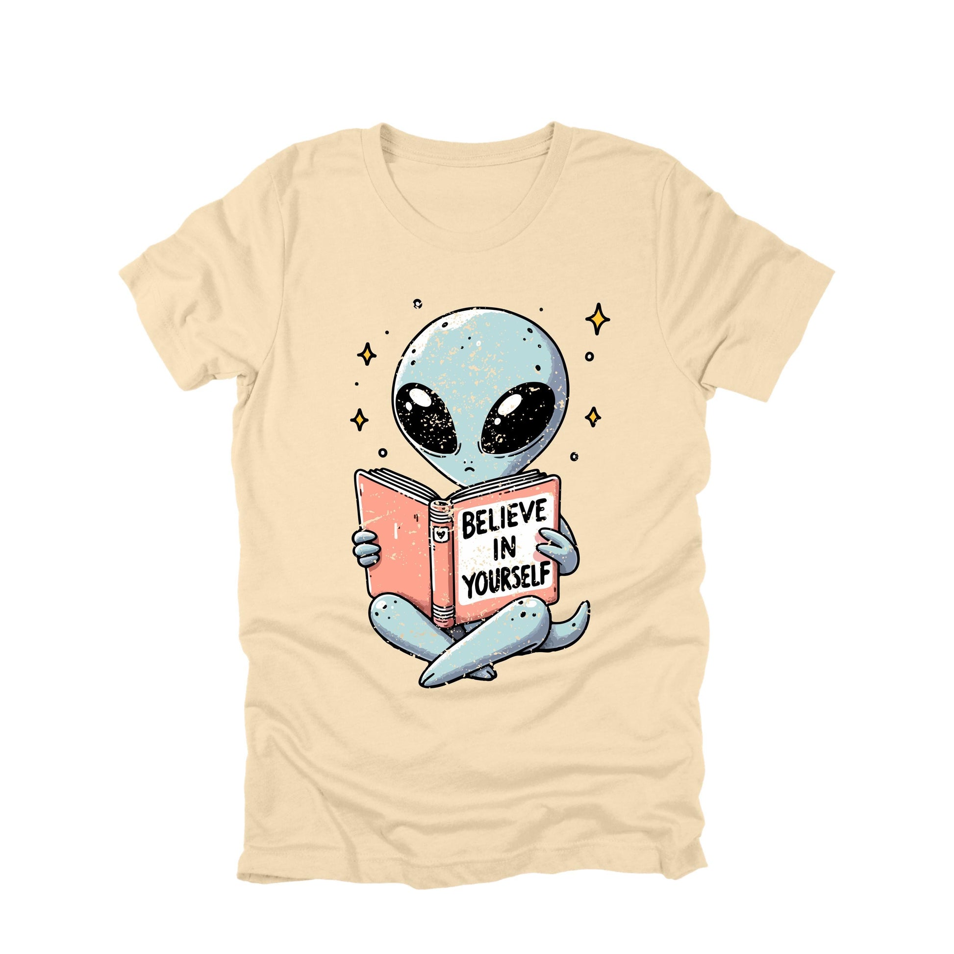 Alien Believe In Yourself Shirt Cute UFO Alien Graphic Tee Funny Space Tee