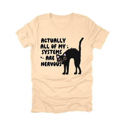 Actually All Of My Systems Are Nervous Black Cat Shirt Funny Anxiety Tee