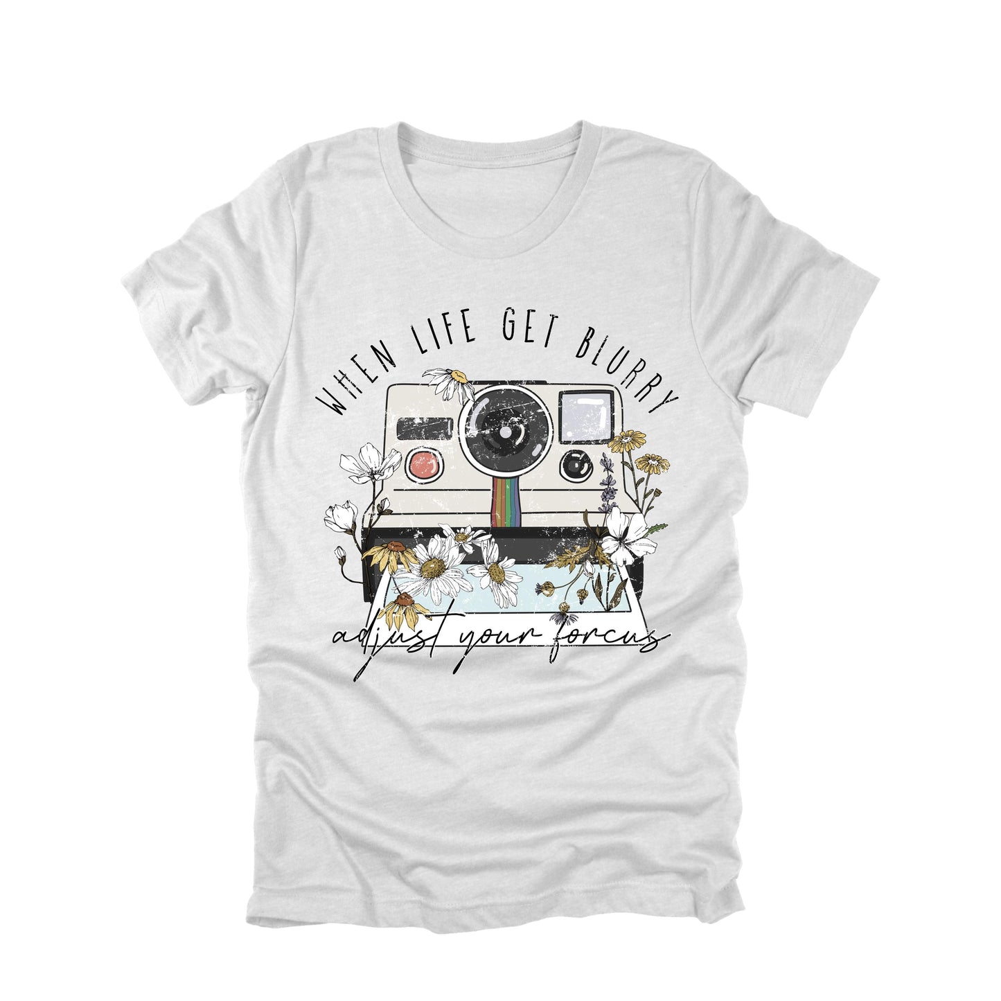 When Life Gets Blurry Adjust Your Focus Camera Shirt Vintage Photography Tee