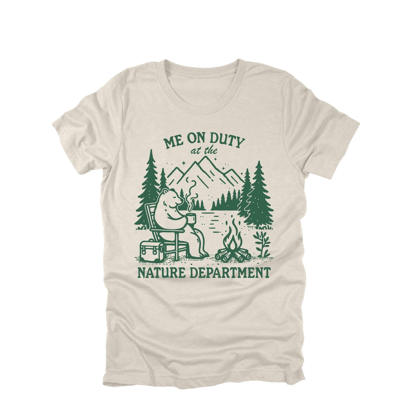 Me On Duty Nature Department Shirt Funny Camping Bear Graphic Tee Outdoor Shirt
