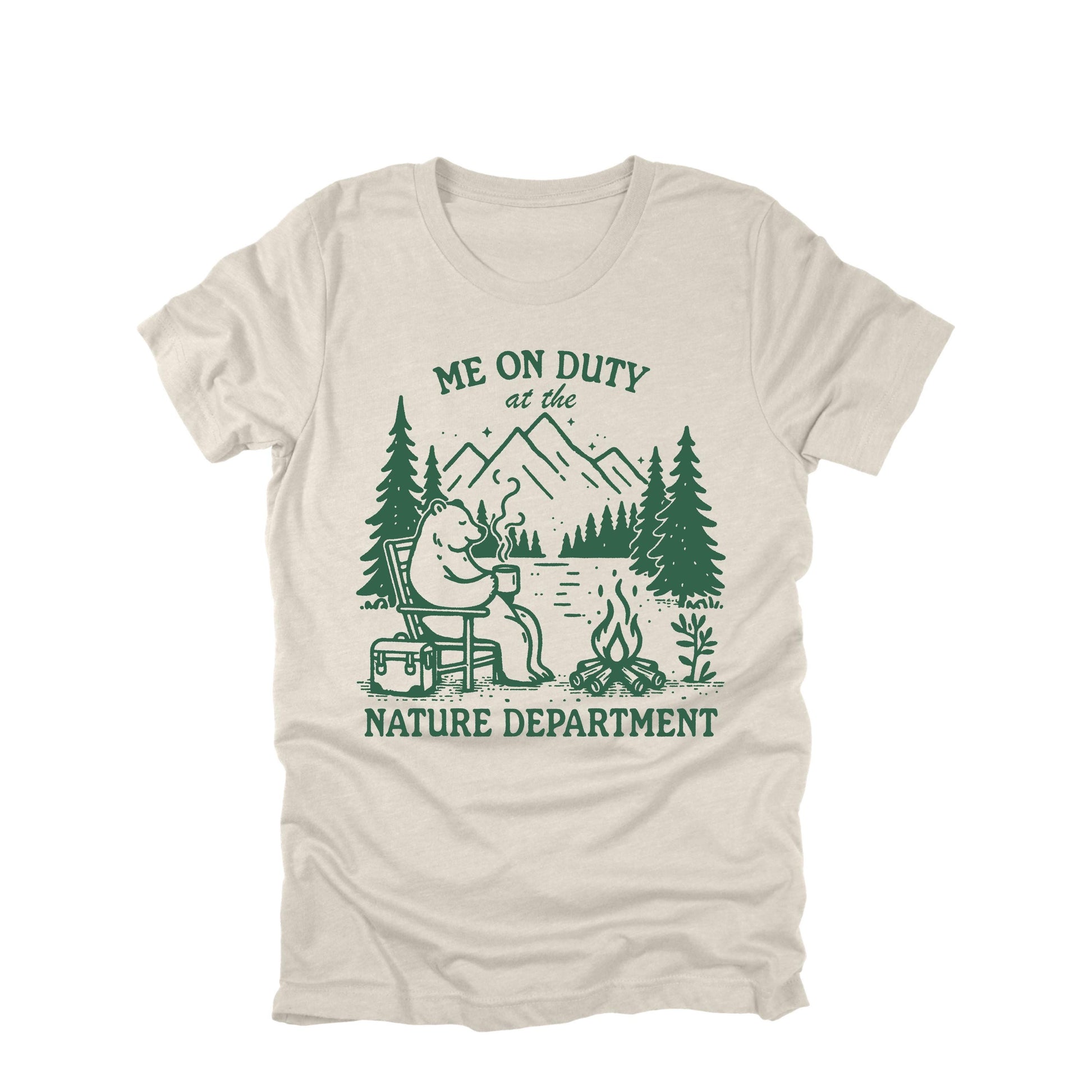 Me On Duty Nature Department Shirt Funny Camping Bear Graphic Tee Outdoor Shirt