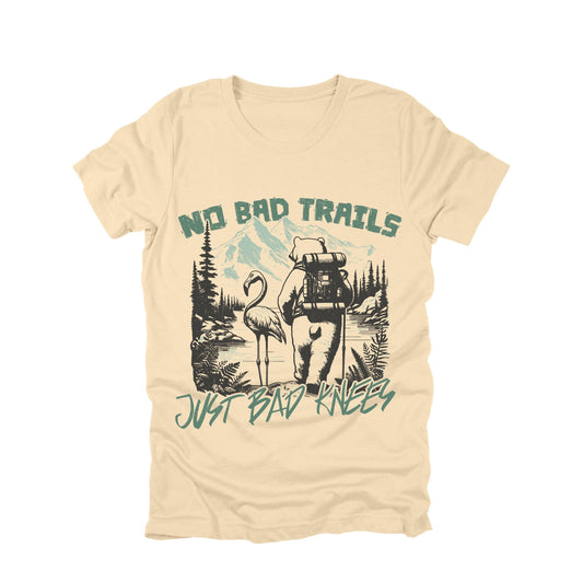 No Bad Trails Just Bad Knees Shirt Funny Hiking Bear Graphic Tee Outdoor Humor Shirt