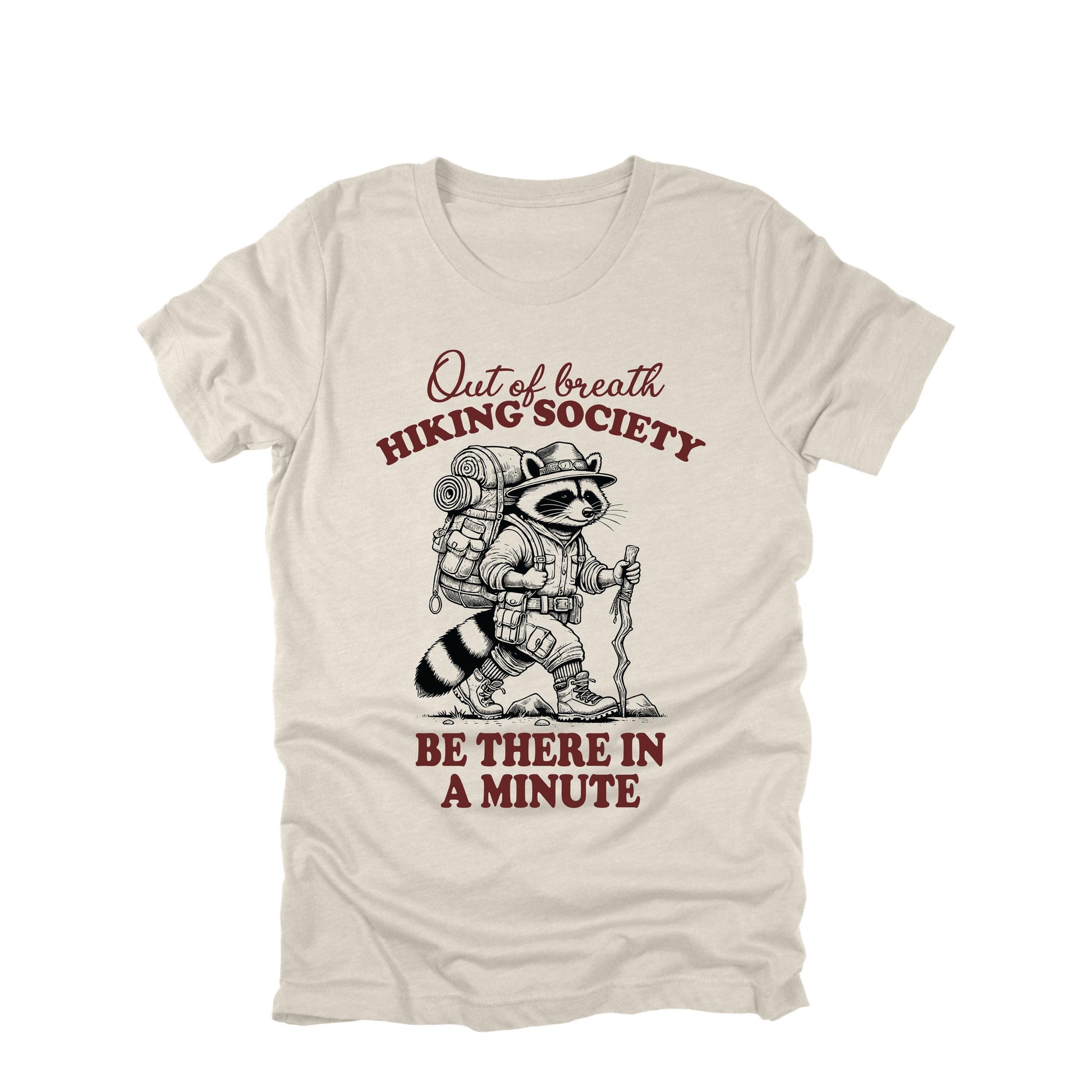 Out Of Breath Hiking Society Raccoon Shirt Funny Hiking Graphic Tee Hiker Gift