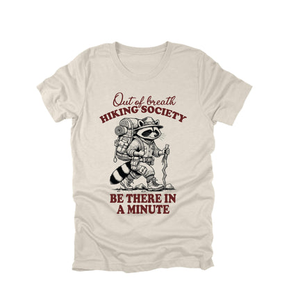 Out Of Breath Hiking Society Raccoon Shirt Funny Hiking Graphic Tee Hiker Gift