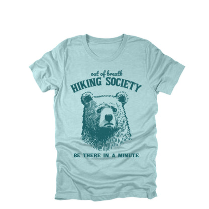 Out of Breath Hiking Society Bear Shirt Funny Hiking Graphic Tee Mountain Hiker Gift