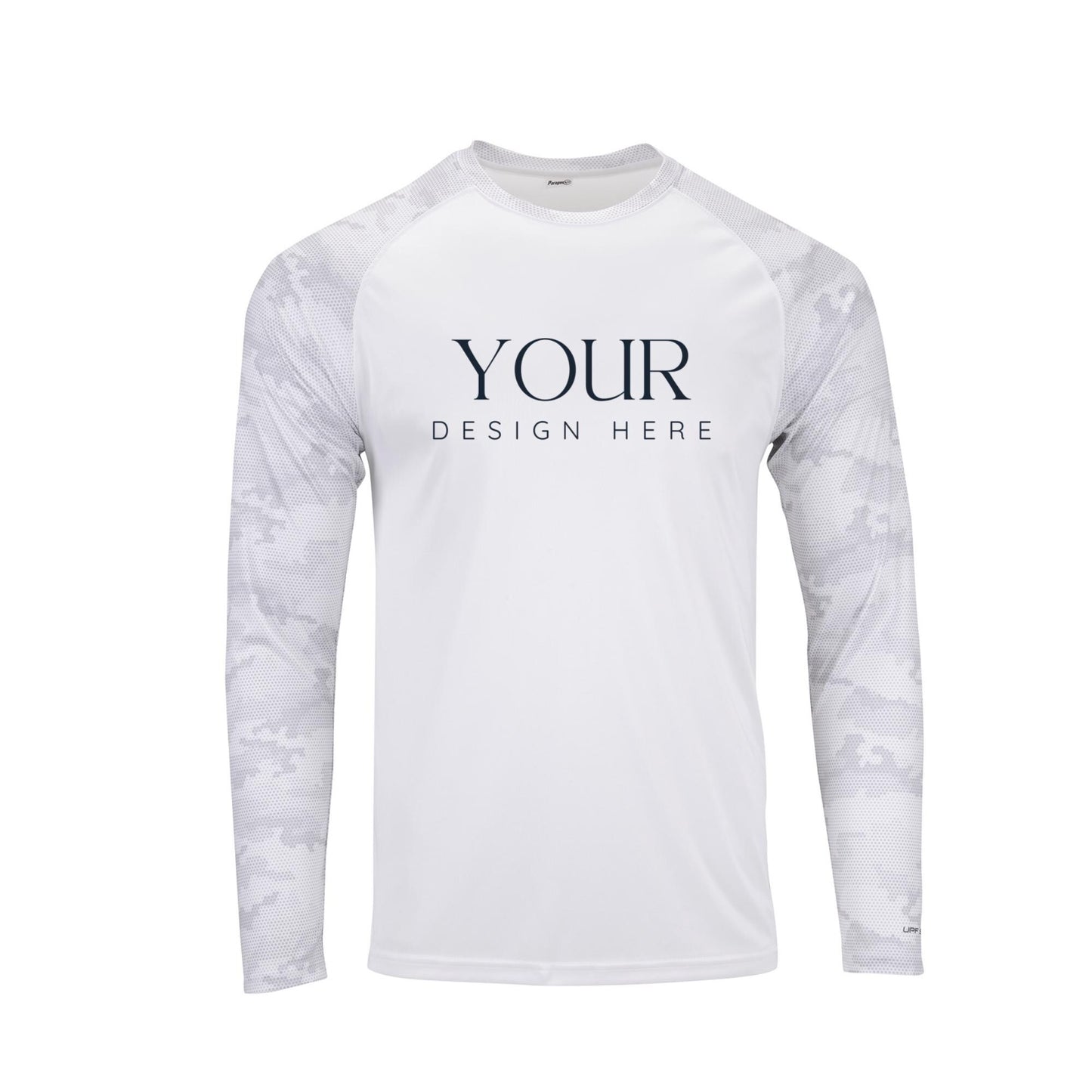 Custom Logo Cayman Camo Long Sleeve UPF 50+ Performance Sun Protection Shirts