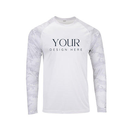 Custom Logo Cayman Camo Long Sleeve UPF 50+ Performance Sun Protection Shirts