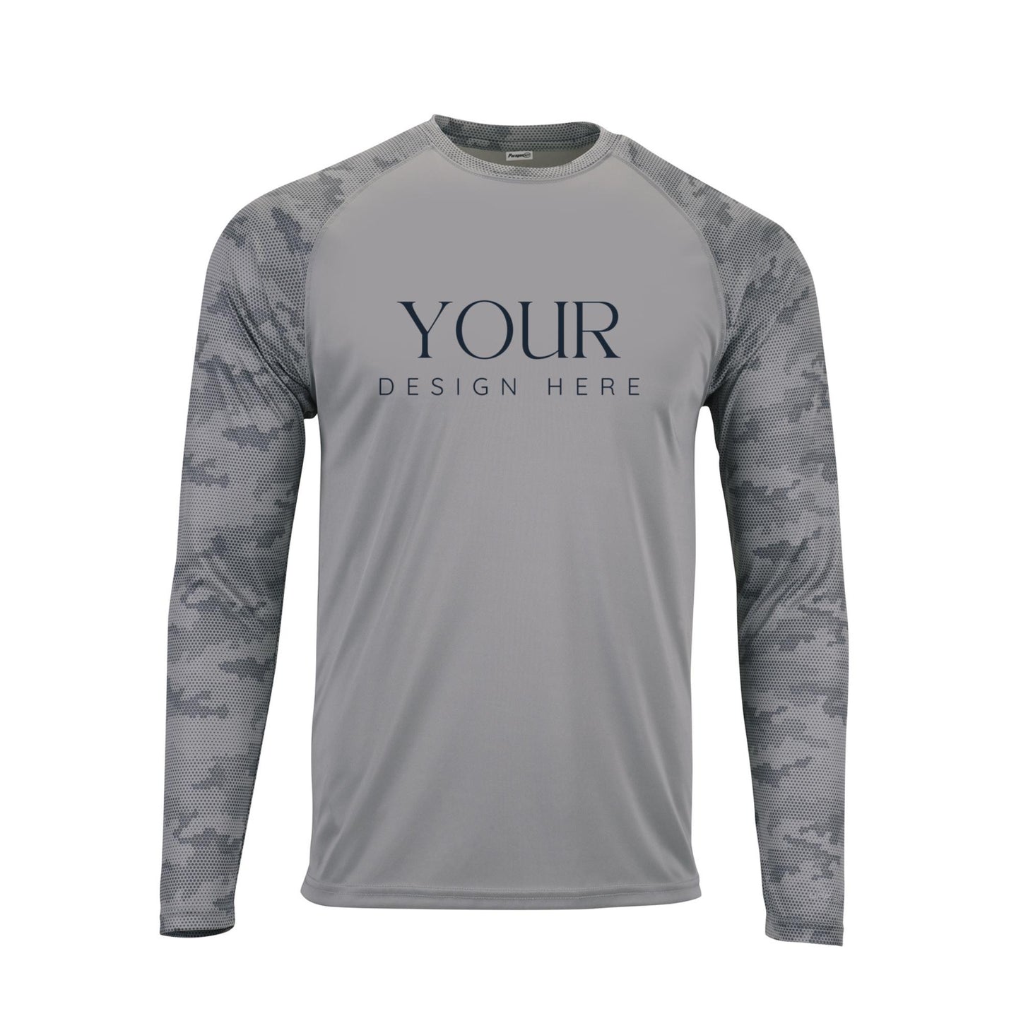 Custom Logo Cayman Camo Long Sleeve UPF 50+ Performance Sun Protection Shirts