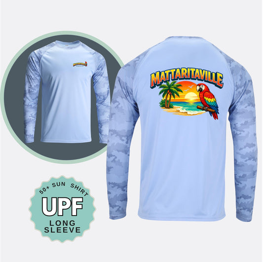 Custom Logo Cayman Camo Long Sleeve UPF 50+ Performance Sun Protection Shirts