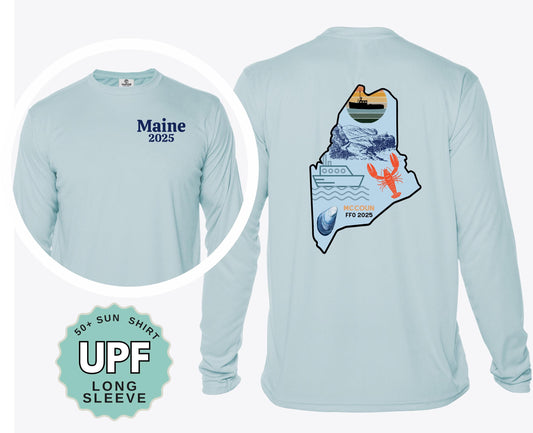 Custom Vacation UPF Shirt, Sun Protection Long Sleeve Shirt, Personalized Travel Shirt, Matching Trip Shirts