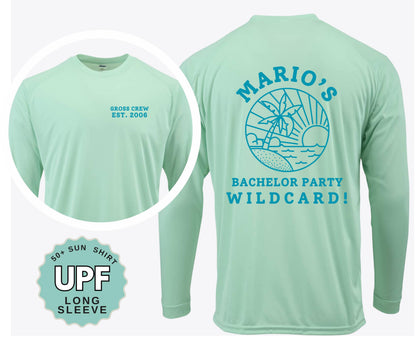 Personalized Wedding Party Sun Shirts: UPF 50+ Custom Bridal Tees, Bachelor Party Sun Shirts