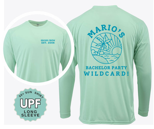Personalized Wedding Party Sun Shirts: UPF 50+ Custom Bridal Tees, Bachelor Party Sun Shirts