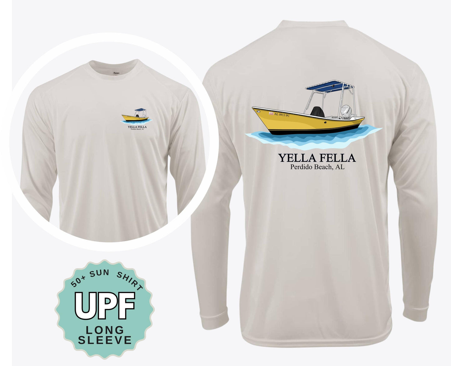 Custom Boat UPF 50 Sun Shirt Long Sleeve Boating Shirt