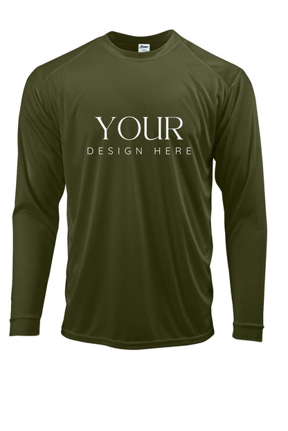 Custom UPF 50 Long Sleeve Work Shirt | Sun Protection, Logo Option, Outdoor Crew Uniforms, Lightweight UV Protective Shirt for Landscaping