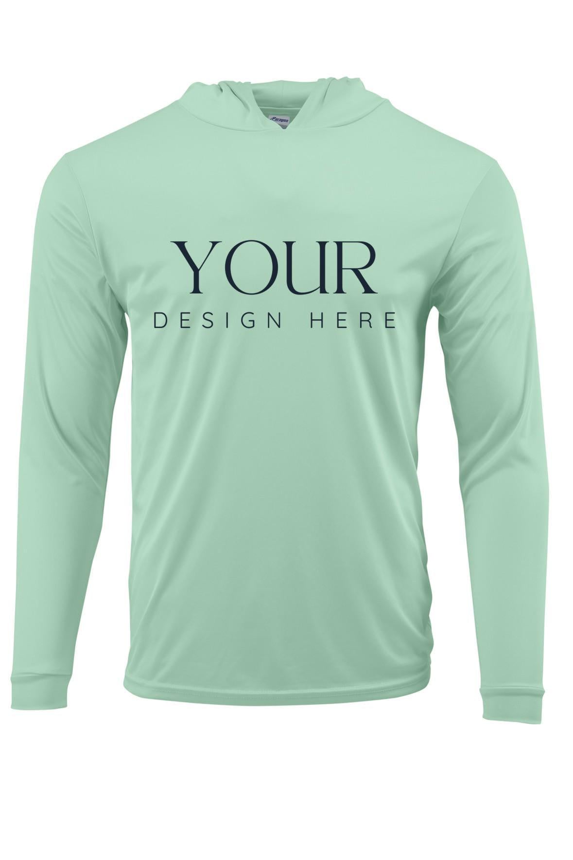 custom UPF 50 hoodie with logo long sleeve sun protection shirt custom work hoodie team uniform outdoor crew shirt personalized UV gear