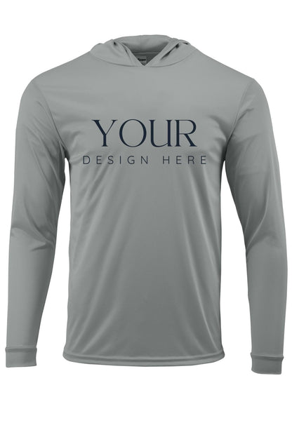 UPF 50 sun hoodie lightweight long sleeve UV protection shirt with hood breathable fishing shirt for men sun shirt for boating outdoors