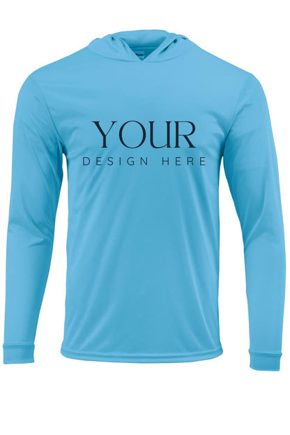 UPF 50 sun hoodie lightweight long sleeve UV protection shirt with hood breathable fishing shirt for men sun shirt for boating outdoors