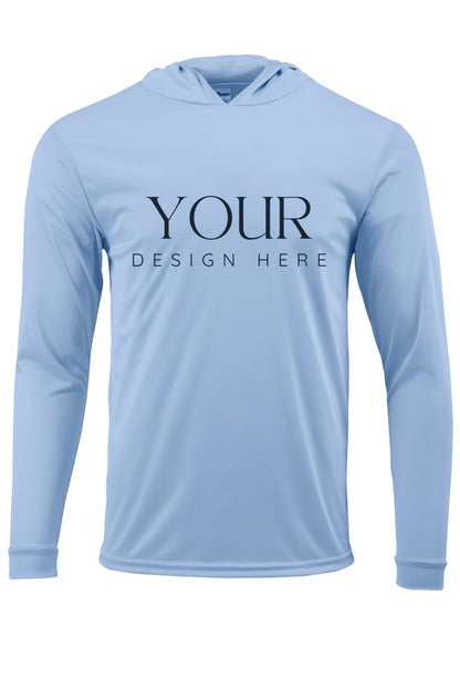 custom upf 50 hoodie long sleeve performance sun shirt moisture wicking personalized hoodie custom design logo text adult upf hoodie