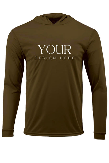 custom upf 50 hoodie long sleeve performance sun shirt moisture wicking personalized hoodie custom design logo text adult upf hoodie
