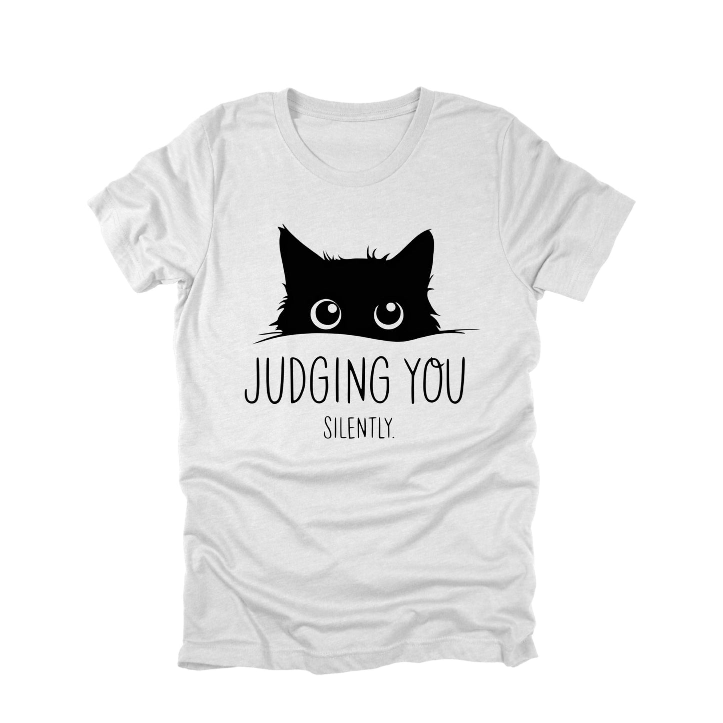 Judging You Silently Cat Shirt, Funny Cat Shirt, Cat Lover Humor Tee, Sarcastic Cat Graphic Tee, Cat Owner Shirt