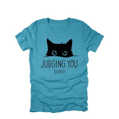 Judging You Silently Cat Shirt, Funny Cat Shirt, Cat Lover Humor Tee, Sarcastic Cat Graphic Tee, Cat Owner Shirt