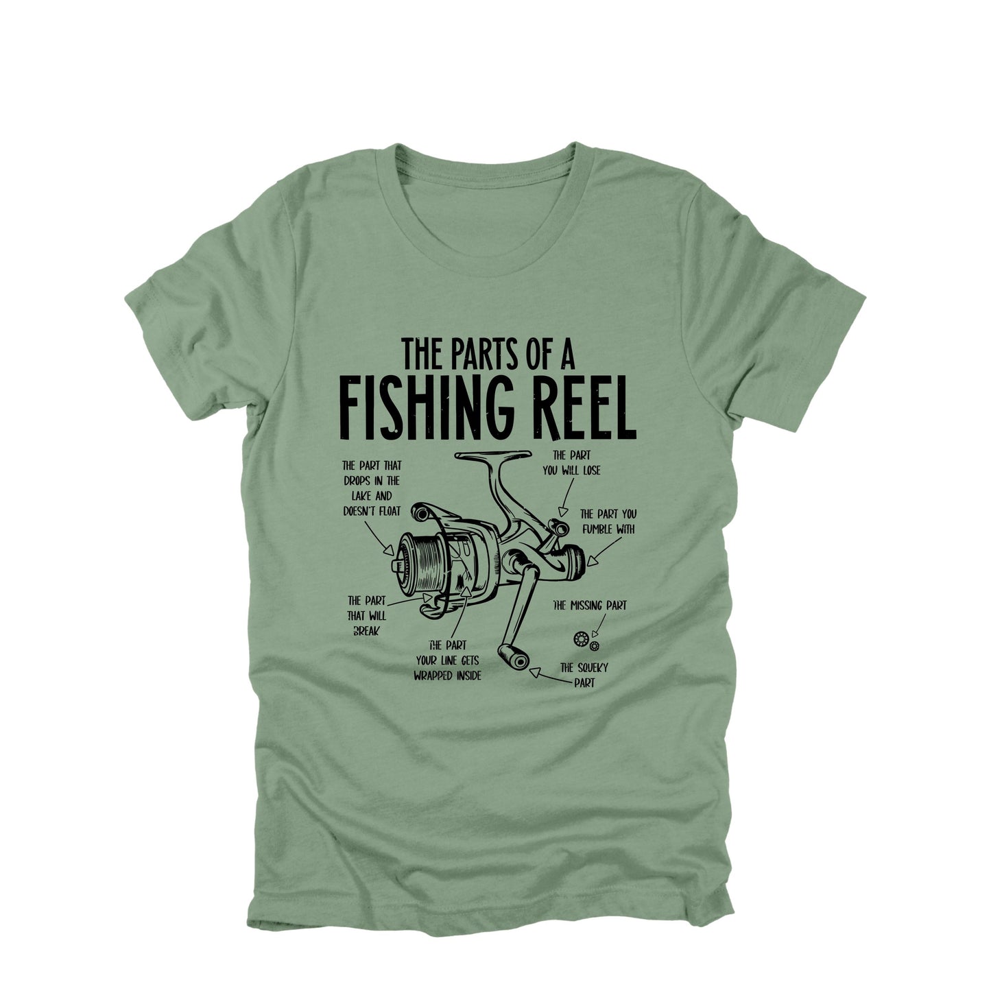 Parts of a Fishing Reel Funny Fishing Shirt, Fishing Shirt, Dad Lake Boat Trip Gift for Fishermen, Father's Day Mens Fishing T-Shirt