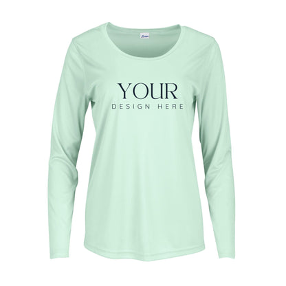 Custom Ladies Fit Performance Shirt: Personalized Lightweight Crewneck