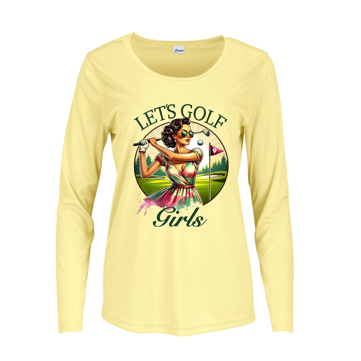 UPF 50+ Long Sleeve Golf Shirt: Womens Moisture Wicking Sun Protection Tee