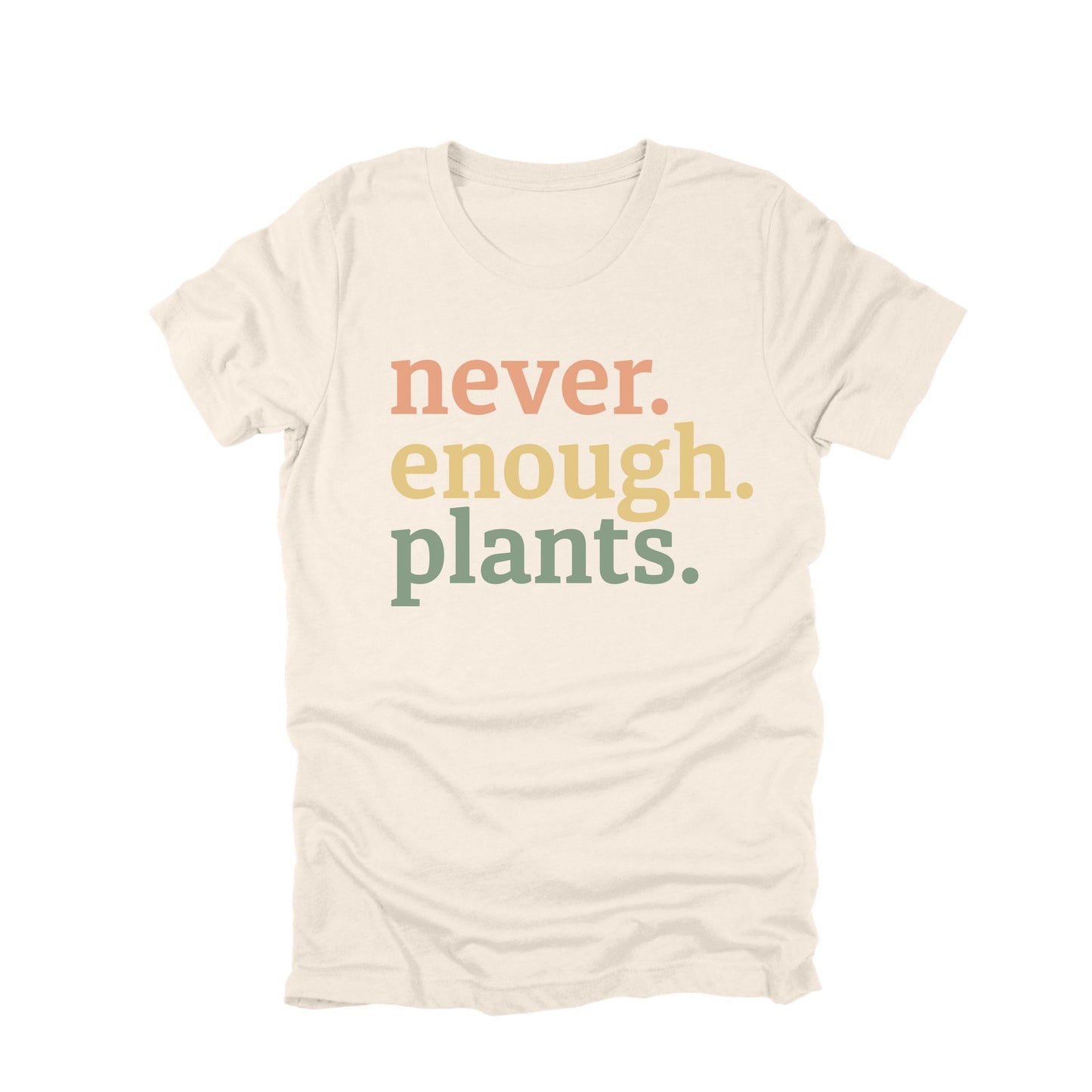 Gardening T-Shirt, Never Enough Plants, Casual Plant Lover Graphic Tee