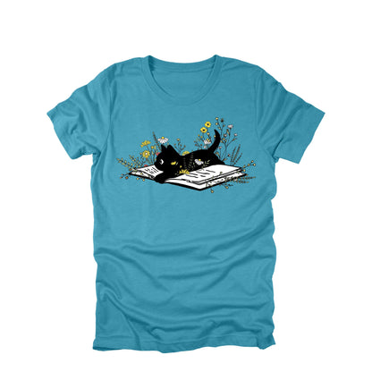 Black Cat Book Shirt, Cat Lover Book Shirt, Reading Cat Tee, Book Lover Shirt, Floral Cat Shirt, Cute Cat Graphic Tee
