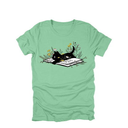 Black Cat Book Shirt, Cat Lover Book Shirt, Reading Cat Tee, Book Lover Shirt, Floral Cat Shirt, Cute Cat Graphic Tee