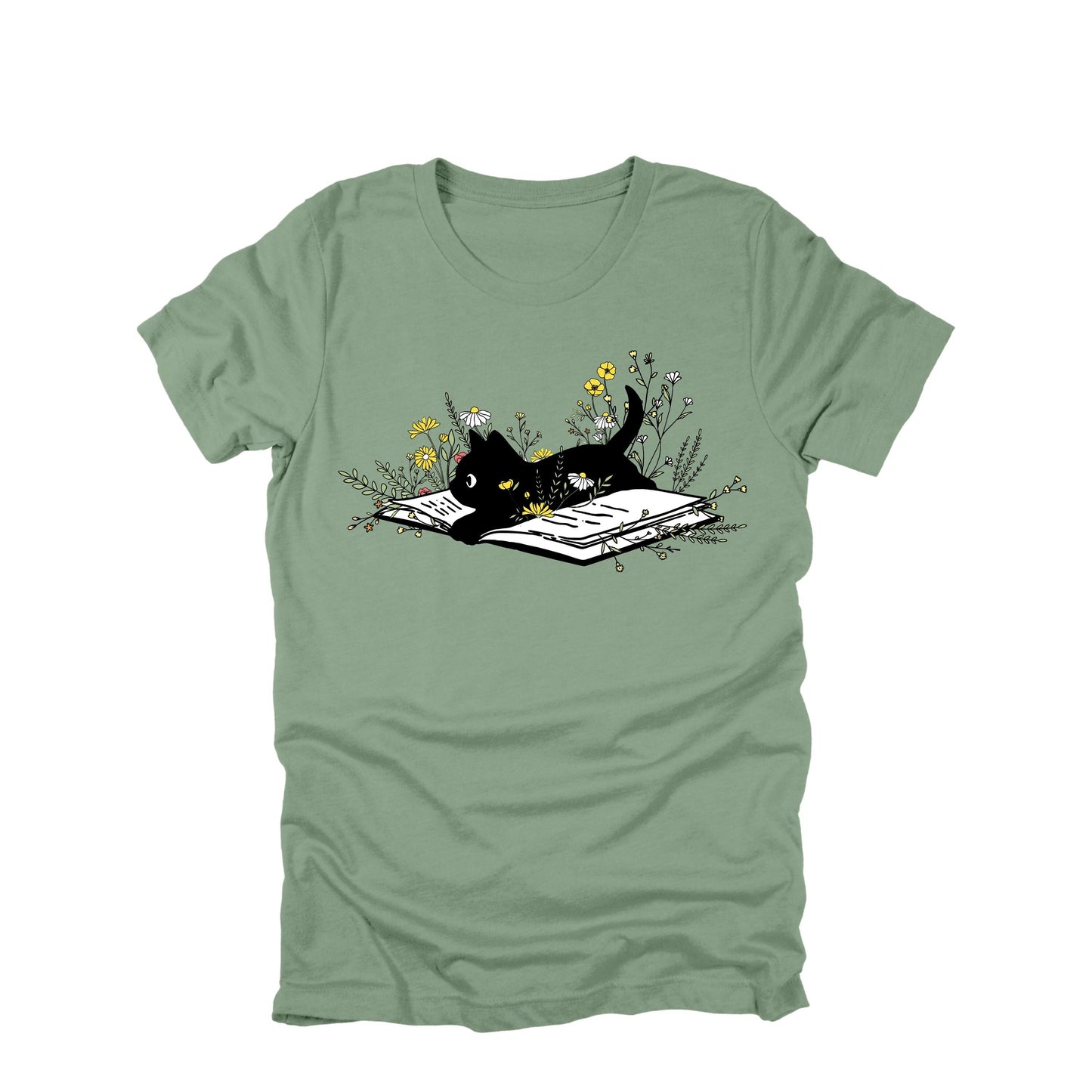 Black Cat Book Shirt, Cat Lover Book Shirt, Reading Cat Tee, Book Lover Shirt, Floral Cat Shirt, Cute Cat Graphic Tee
