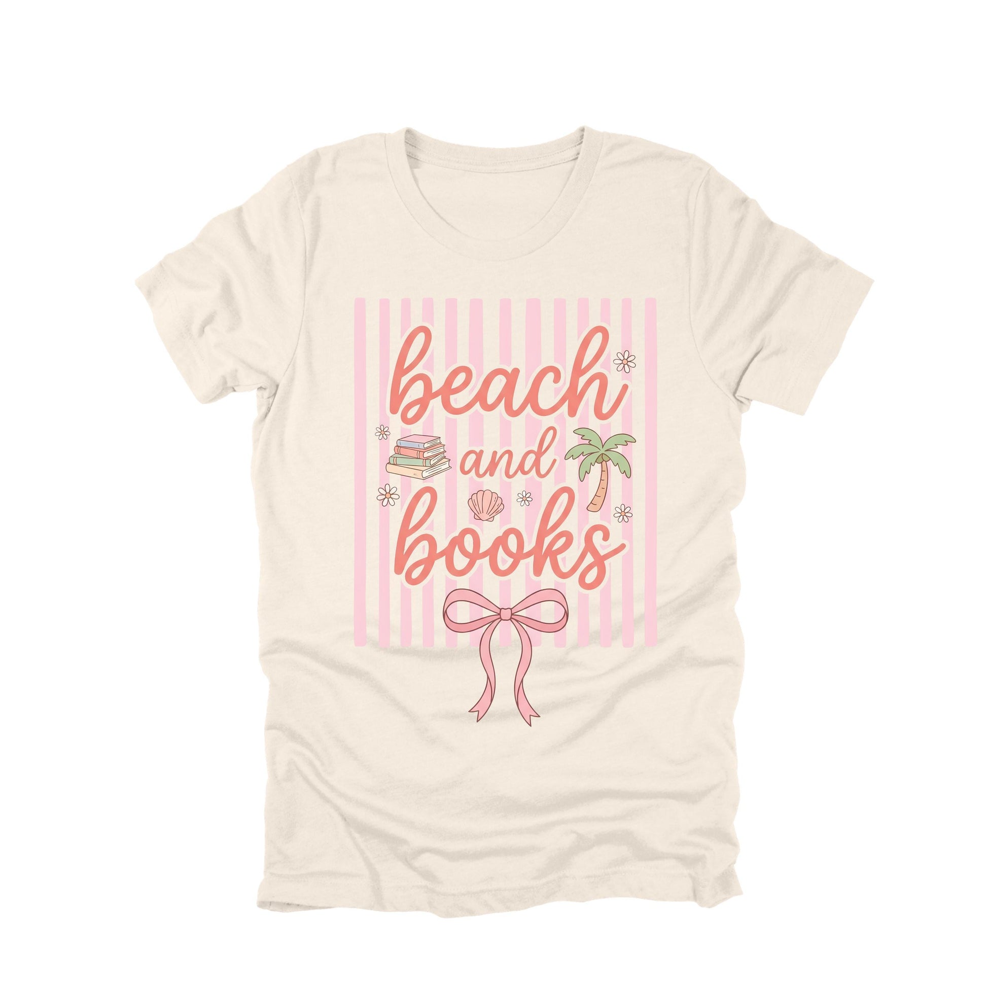 Beach and Books Shirt, Book Lover Beach Shirt, Summer Reading Tee, Beach Vacation Shirt, Cute Bookish Shirt, Coastal Graphic Tee
