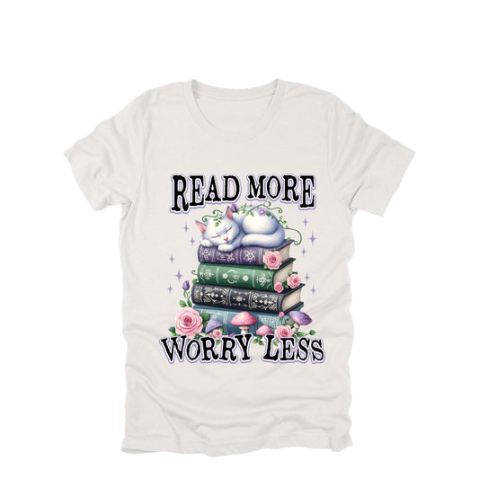 Read More Worry Less Shirt, Book Lover Shirt, Cute Cat Book Shirt, Reading Cat Tee, Bookish Shirt, Reader Gift