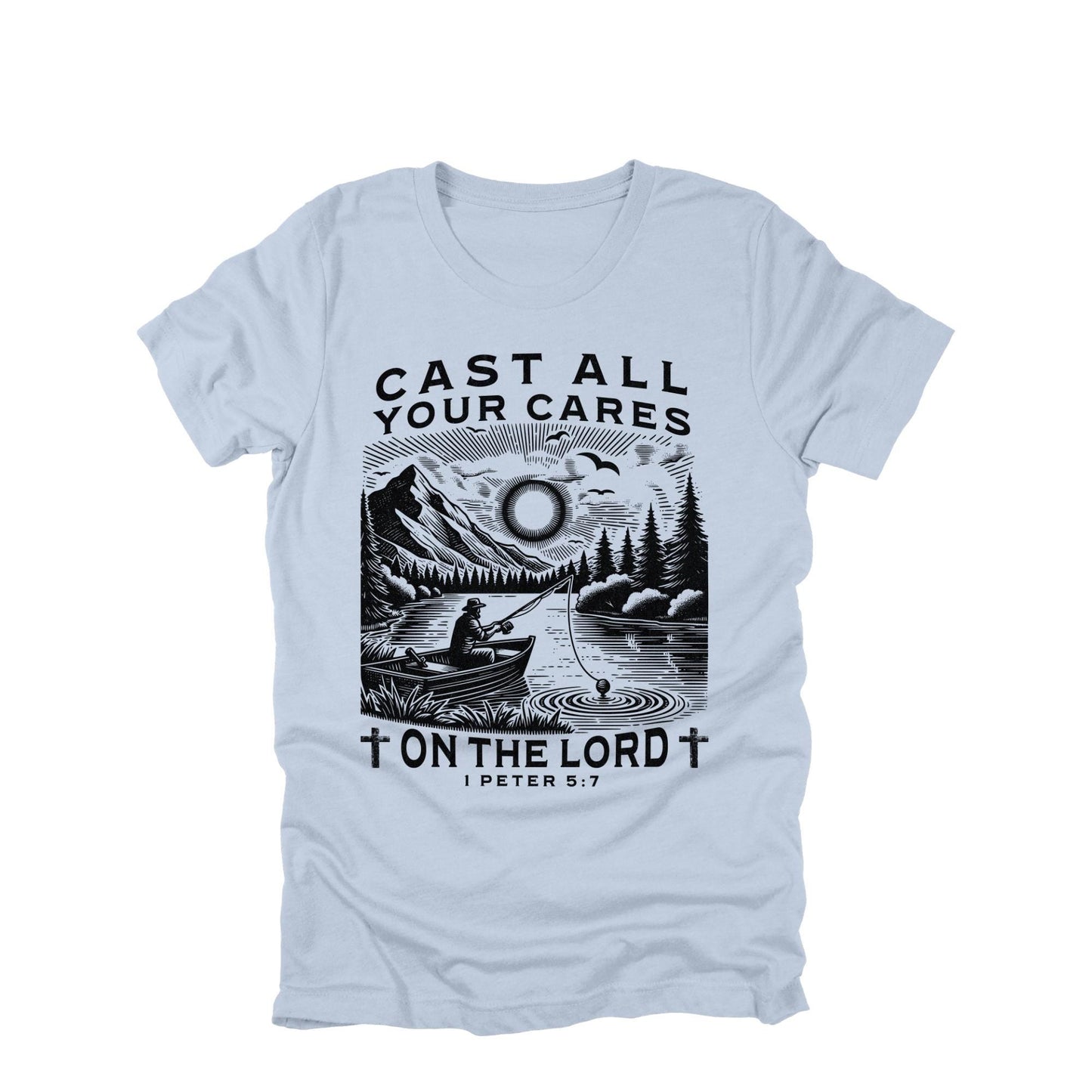 Cast all Your Cares on the Lord Shirt, Christian Faith Top, Inspirational Christian Tee, Religious Graphic Tee, Faith Shirt, Christian Gift