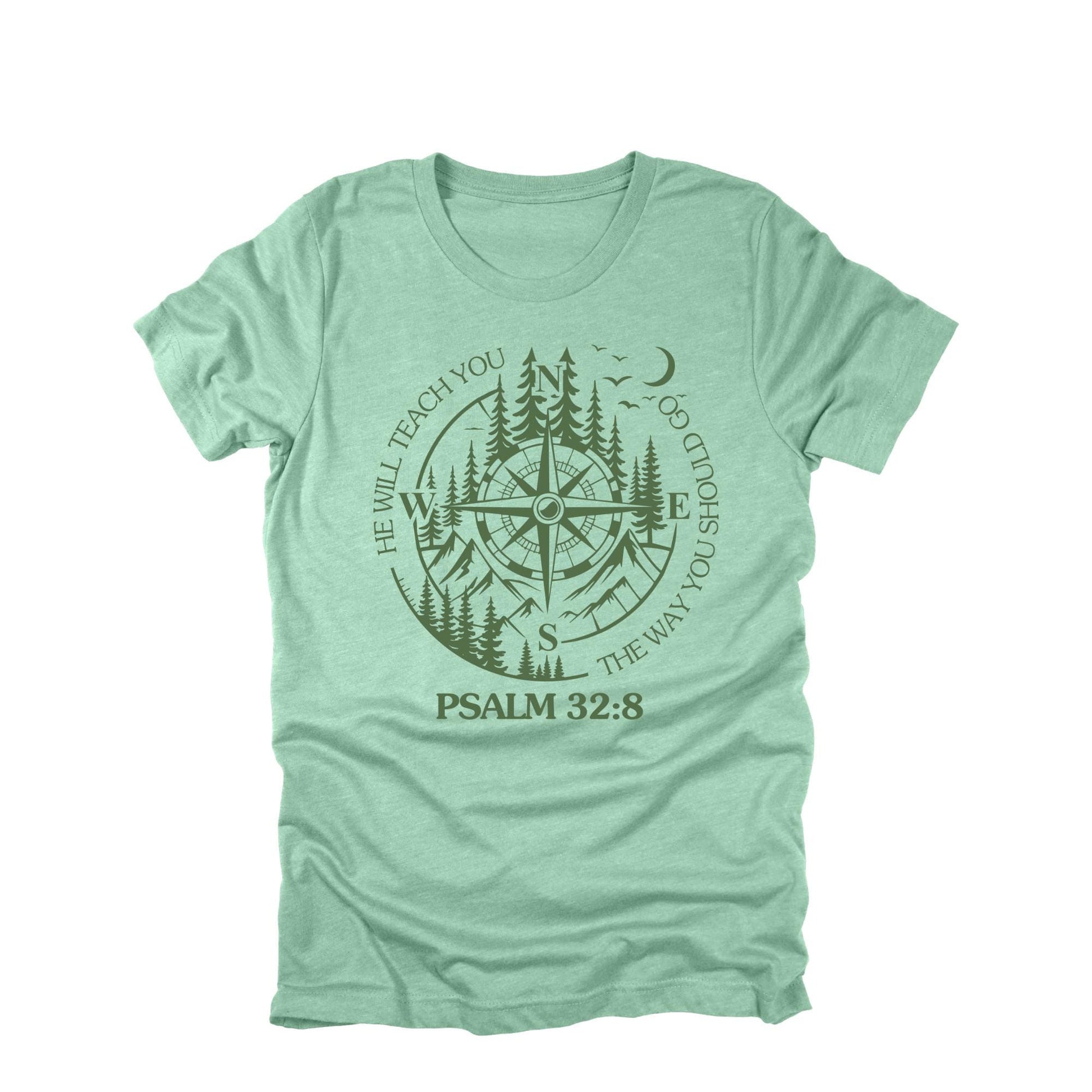 He Will Teach You Compass Christian Bible Shirt, Faith Shirt, Jesus Shirt, Religious Graphic Tee, Faith Tee, Christian Gift