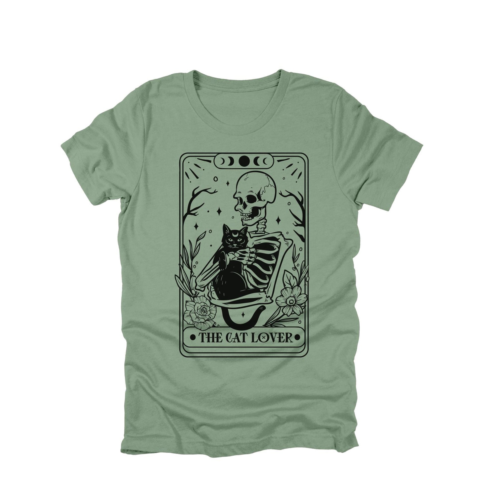 The Cat Lover Tarot Shirt, Skeleton Cat Shirt, Gothic Cat Lover Tee, Witchy Cat Graphic Tee, Dark Aesthetic Cat Shirt